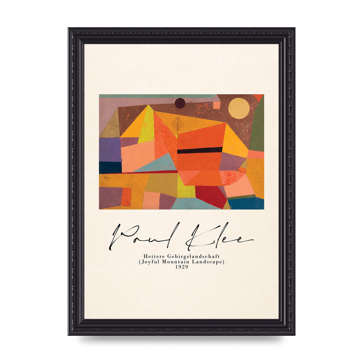 Paul Klee Joyful Mountain Landscape 1929 Art For The Home - A4 framed