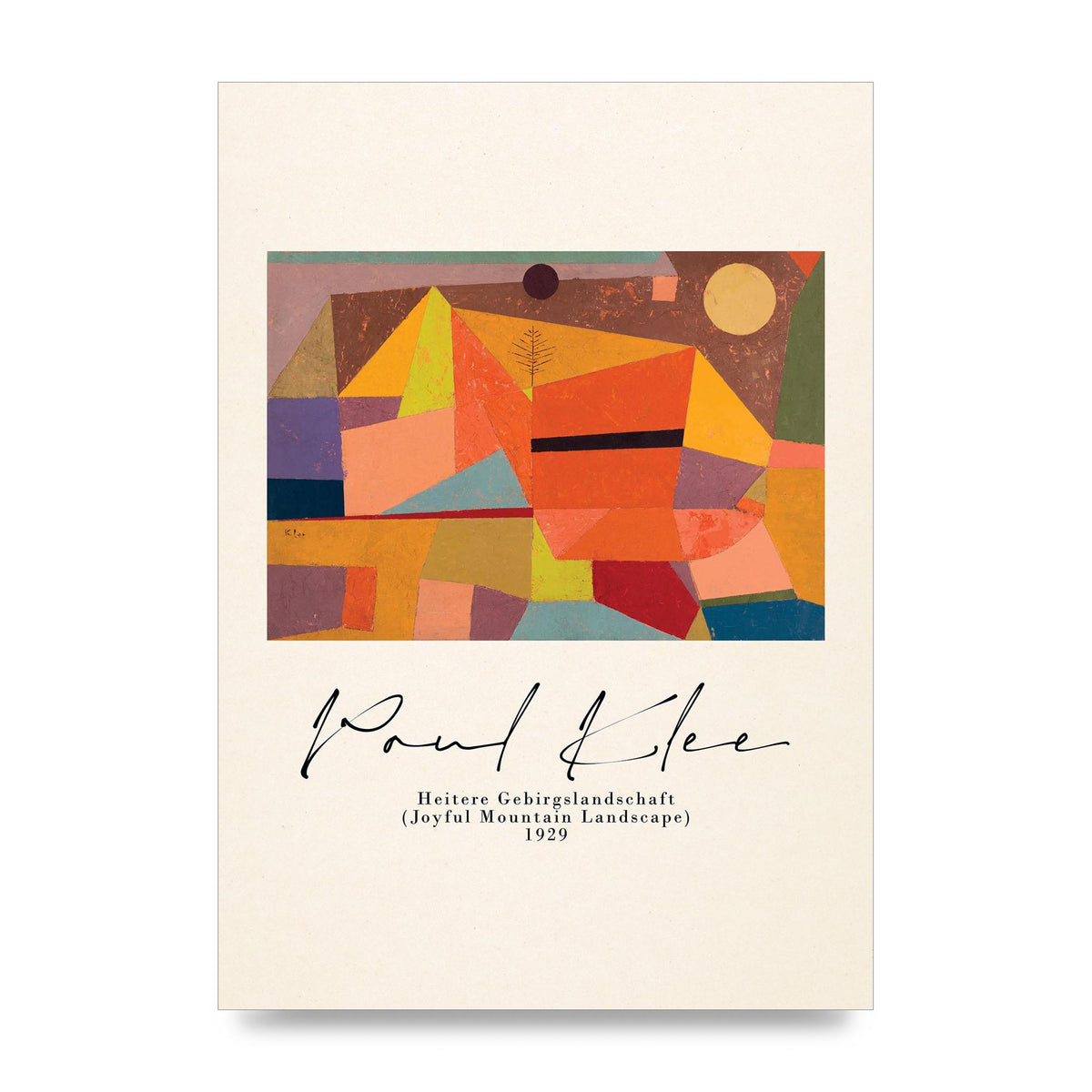 Paul Klee Joyful Mountain Landscape 1929 Art For The Home - unframed print