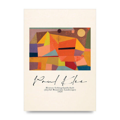Paul Klee Joyful Mountain Landscape 1929 Art For The Home - unframed print