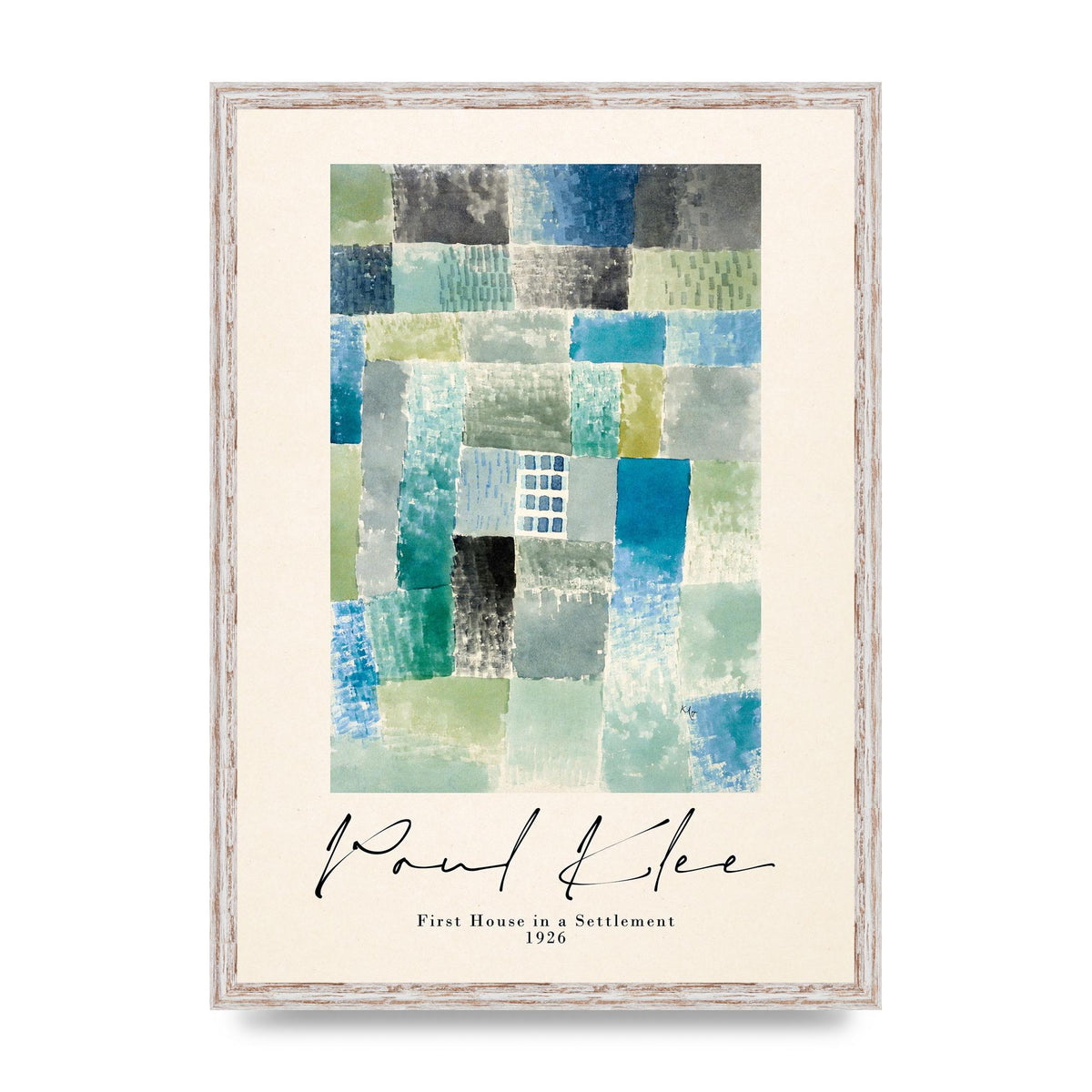 Paul Klee First House In A Settlement 1926 Printed Poster - A2 framed