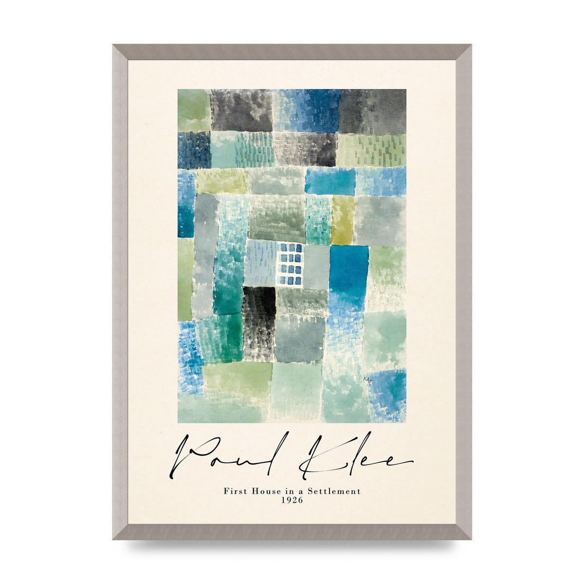 Paul Klee First House In A Settlement 1926 Printed Poster - A2 framed