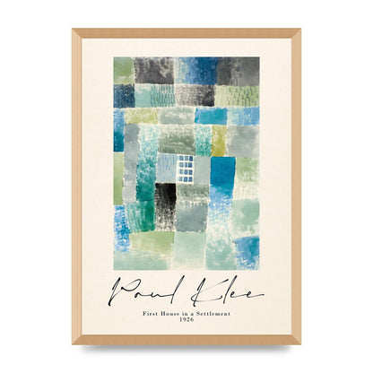 Paul Klee First House In A Settlement 1926 Printed Poster - A2 framed