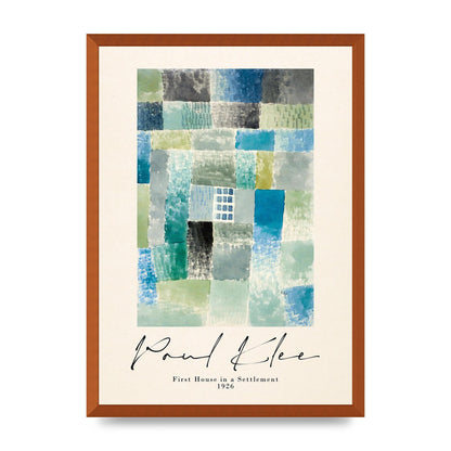 Paul Klee First House In A Settlement 1926 Printed Poster - A2 framed