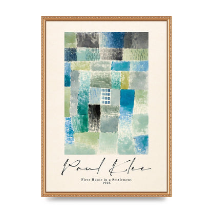 Paul Klee First House In A Settlement 1926 Printed Poster - A2 framed