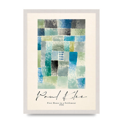 Paul Klee First House In A Settlement 1926 Printed Poster - A3 framed