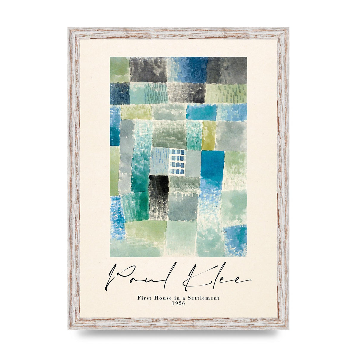 Paul Klee First House In A Settlement 1926 Printed Poster - A3 framed
