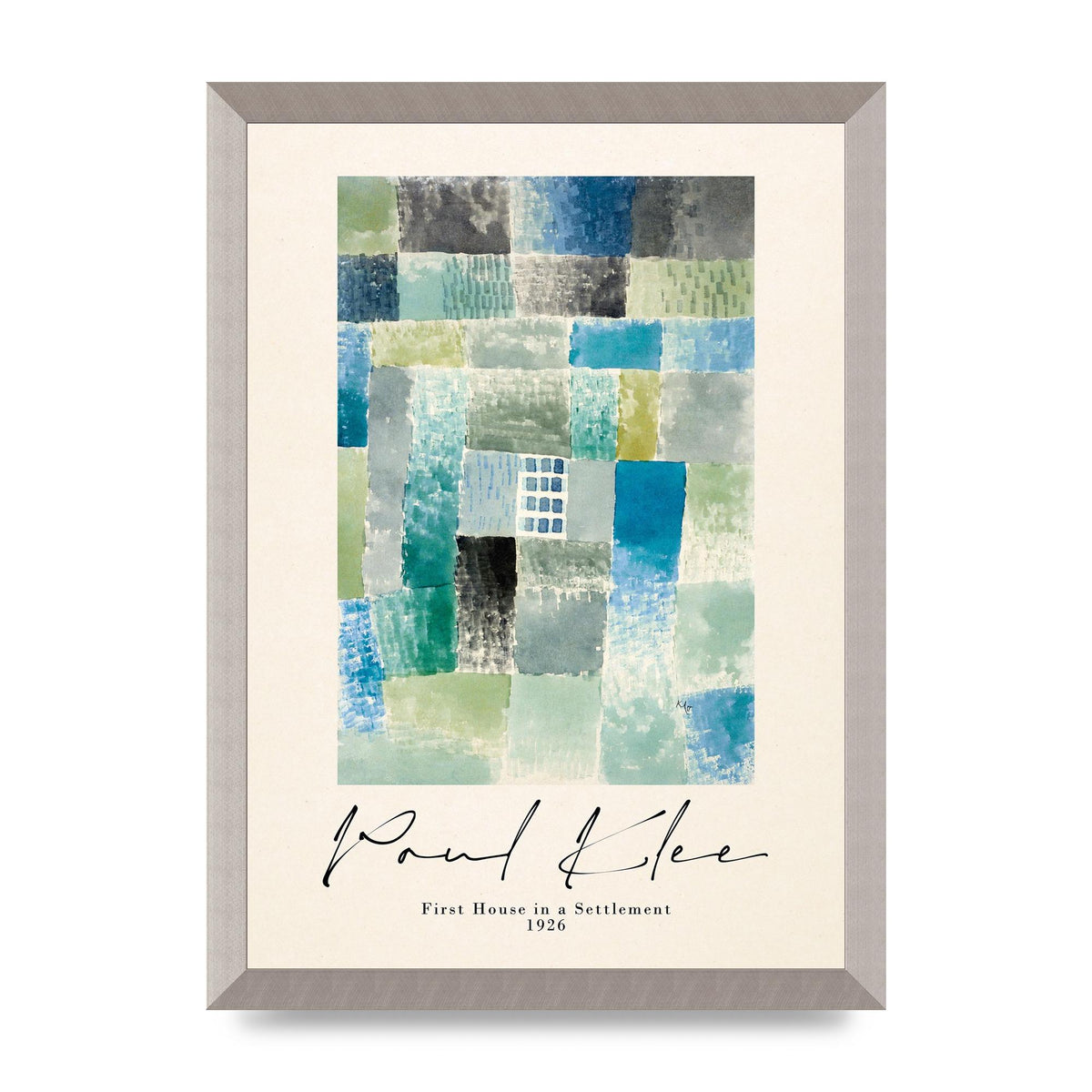 Paul Klee First House In A Settlement 1926 Printed Poster - A3 framed