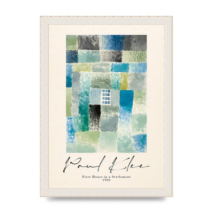 Paul Klee First House In A Settlement 1926 Printed Poster - A4 framed