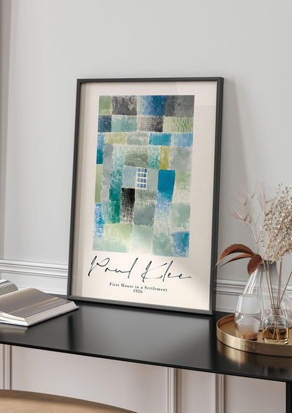 Paul Klee First House In A Settlement 1926 Printed Poster - living room 4