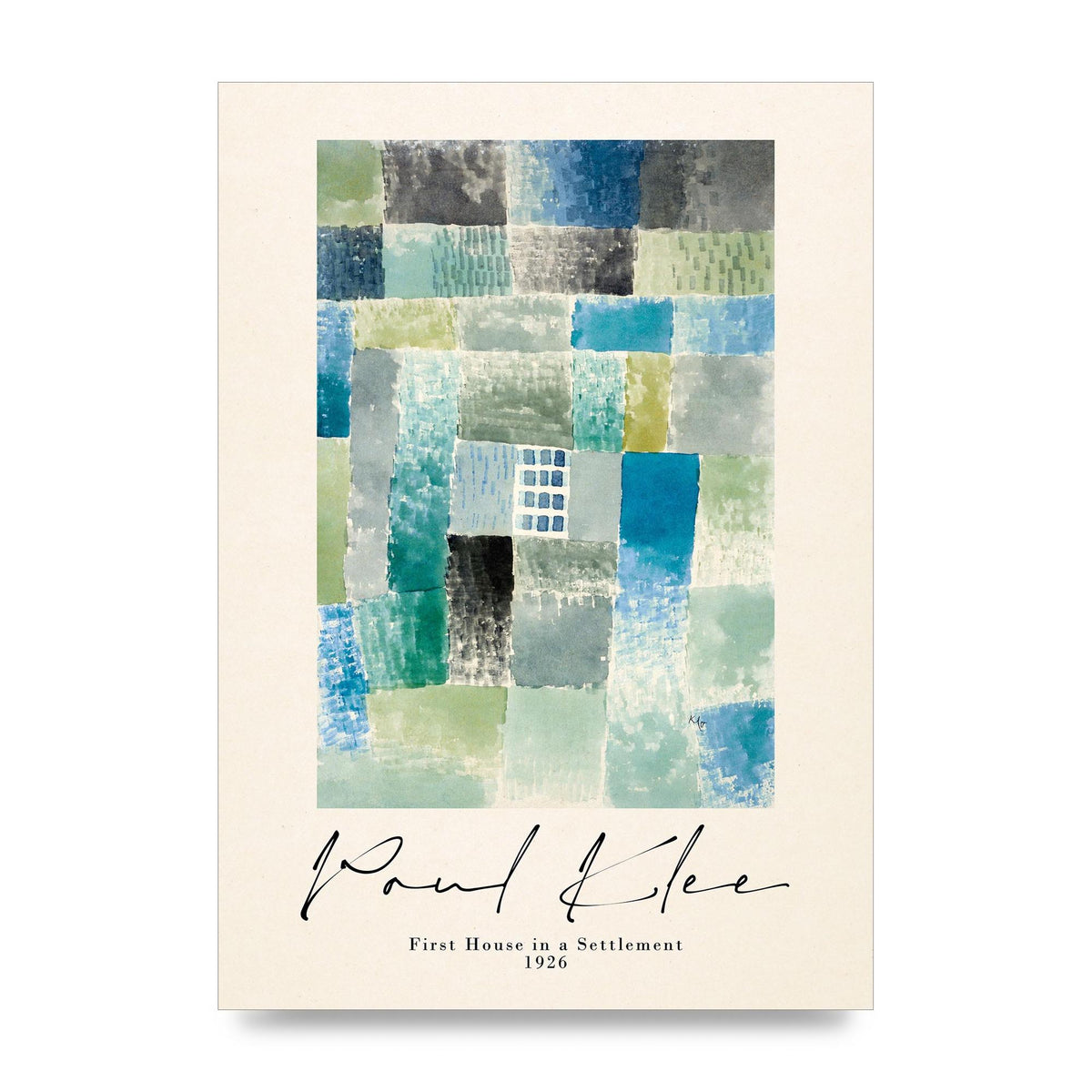 Paul Klee First House In A Settlement 1926 Printed Poster - unframed print