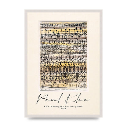 Paul Klee Era Cooling In A Hot Zone Garden 1924 Wall Art - A2 framed