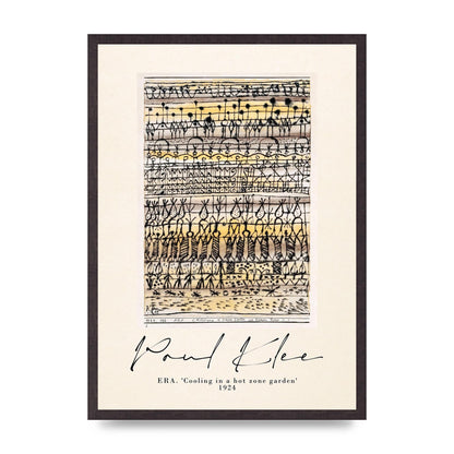 Paul Klee Era Cooling In A Hot Zone Garden 1924 Wall Art - A2 framed