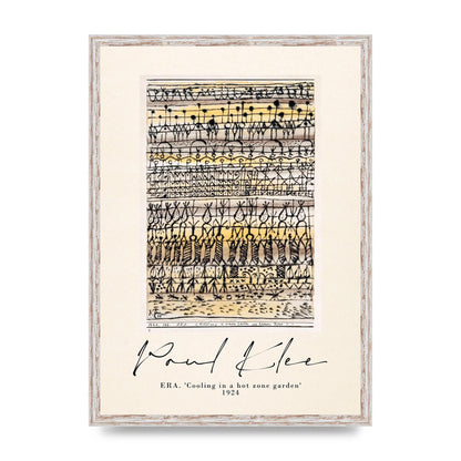 Paul Klee Era Cooling In A Hot Zone Garden 1924 Wall Art - A2 framed