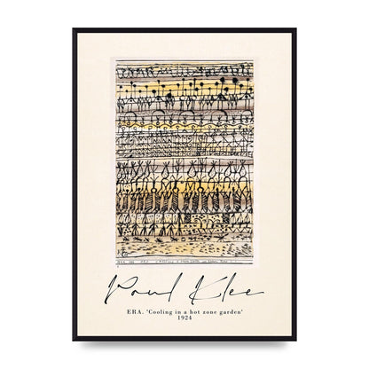 Paul Klee Era Cooling In A Hot Zone Garden 1924 Wall Art - A2 framed