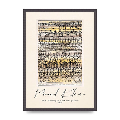 Paul Klee Era Cooling In A Hot Zone Garden 1924 Wall Art - A2 framed