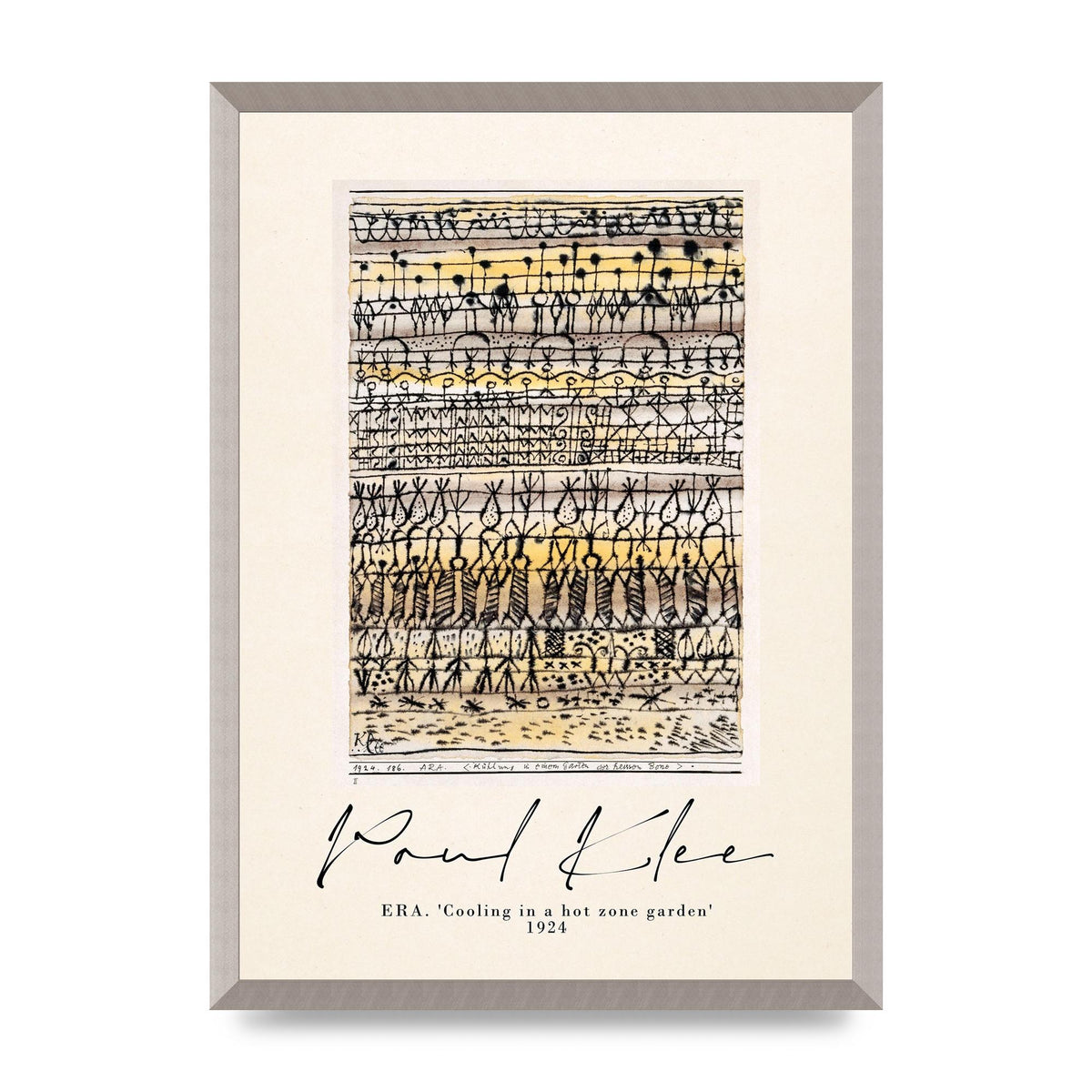 Paul Klee Era Cooling In A Hot Zone Garden 1924 Wall Art - A2 framed