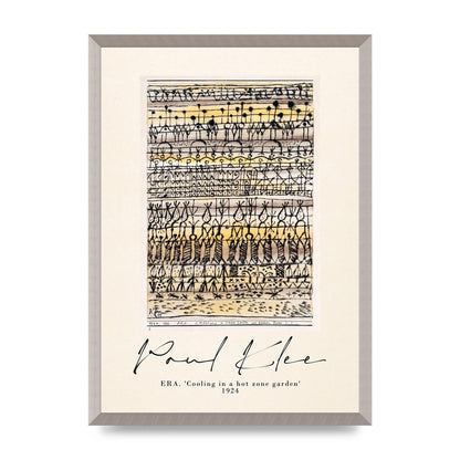 Paul Klee Era Cooling In A Hot Zone Garden 1924 Wall Art - A2 framed