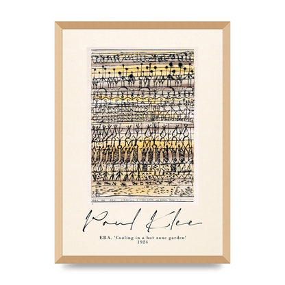 Paul Klee Era Cooling In A Hot Zone Garden 1924 Wall Art - A2 framed