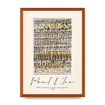 Paul Klee Era Cooling In A Hot Zone Garden 1924 Wall Art - A2 framed