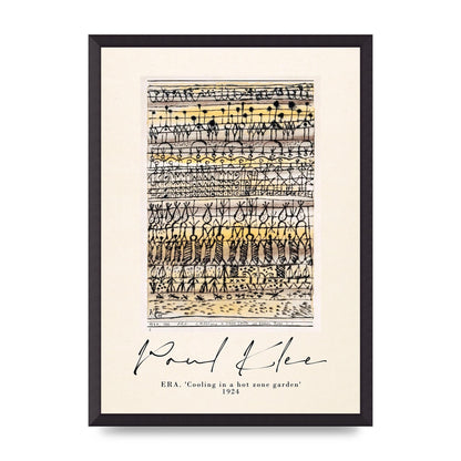 Paul Klee Era Cooling In A Hot Zone Garden 1924 Wall Art - A2 framed