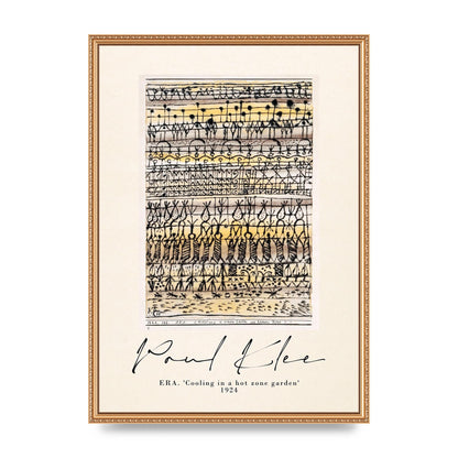 Paul Klee Era Cooling In A Hot Zone Garden 1924 Wall Art - A2 framed