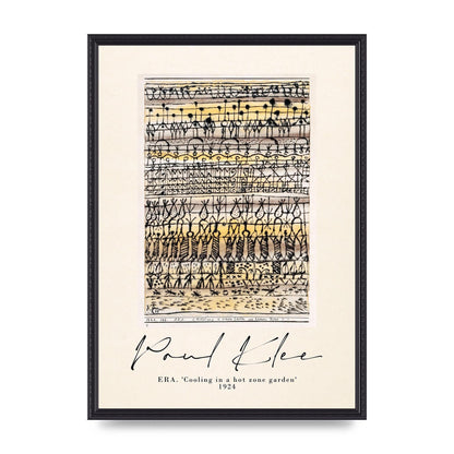 Paul Klee Era Cooling In A Hot Zone Garden 1924 Wall Art - A2 framed