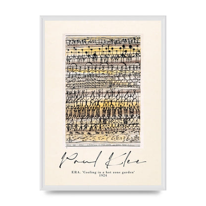 Paul Klee Era Cooling In A Hot Zone Garden 1924 Wall Art - A2 framed