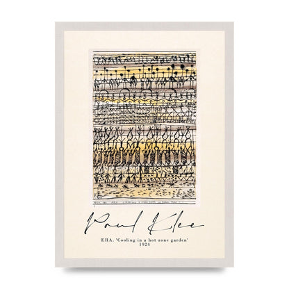 Paul Klee Era Cooling In A Hot Zone Garden 1924 Wall Art - A3 framed