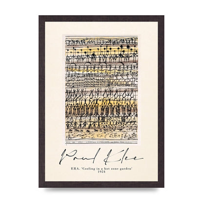 Paul Klee Era Cooling In A Hot Zone Garden 1924 Wall Art - A3 framed