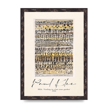 Paul Klee Era Cooling In A Hot Zone Garden 1924 Wall Art - A3 framed