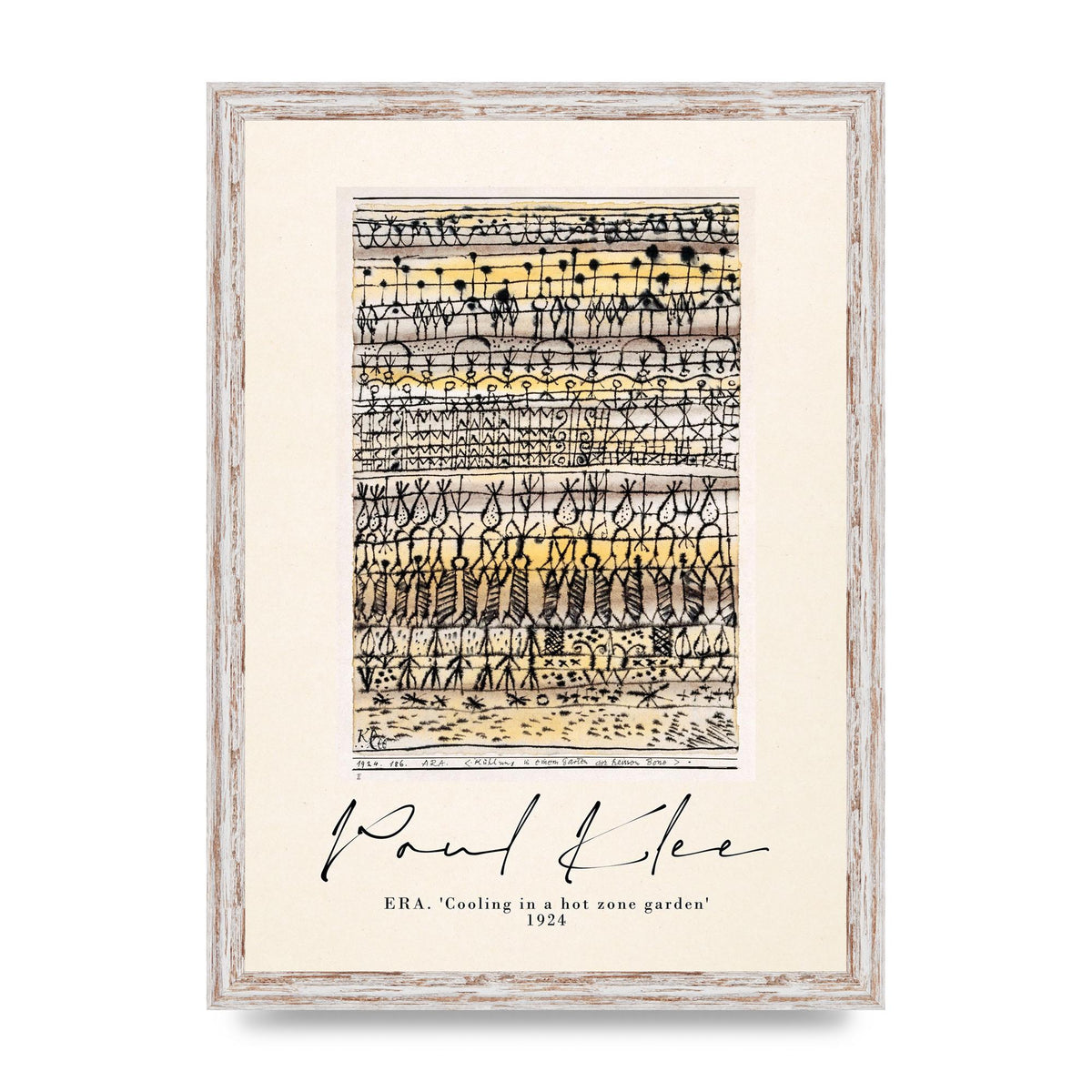 Paul Klee Era Cooling In A Hot Zone Garden 1924 Wall Art - A3 framed