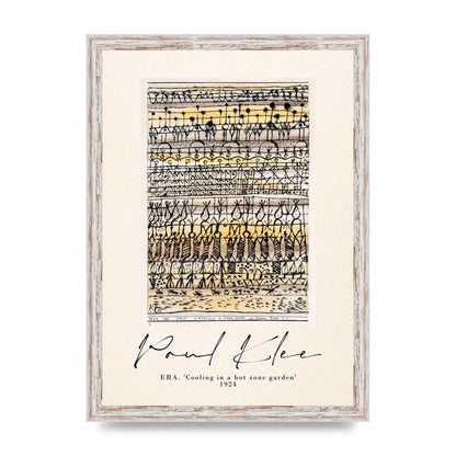 Paul Klee Era Cooling In A Hot Zone Garden 1924 Wall Art - A3 framed