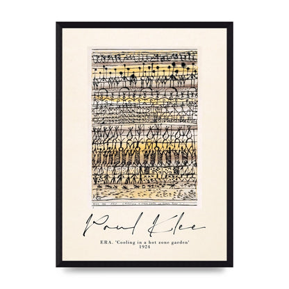 Paul Klee Era Cooling In A Hot Zone Garden 1924 Wall Art - A3 framed