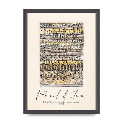 Paul Klee Era Cooling In A Hot Zone Garden 1924 Wall Art - A3 framed