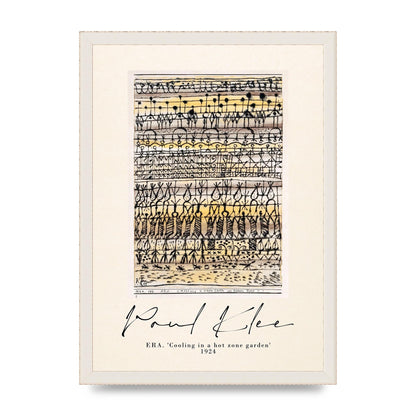 Paul Klee Era Cooling In A Hot Zone Garden 1924 Wall Art - A3 framed