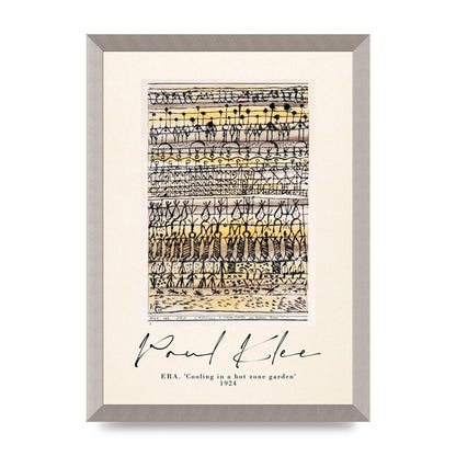 Paul Klee Era Cooling In A Hot Zone Garden 1924 Wall Art - A3 framed