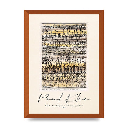 Paul Klee Era Cooling In A Hot Zone Garden 1924 Wall Art - A3 framed