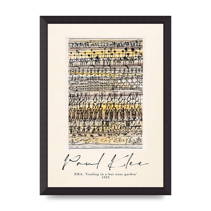 Paul Klee Era Cooling In A Hot Zone Garden 1924 Wall Art - A3 framed