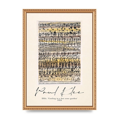 Paul Klee Era Cooling In A Hot Zone Garden 1924 Wall Art - A3 framed