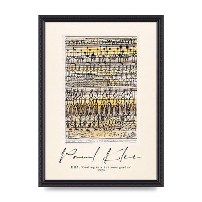 Paul Klee Era Cooling In A Hot Zone Garden 1924 Wall Art - A3 framed