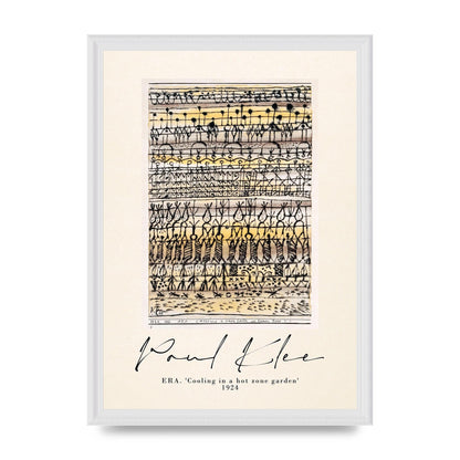 Paul Klee Era Cooling In A Hot Zone Garden 1924 Wall Art - A3 framed