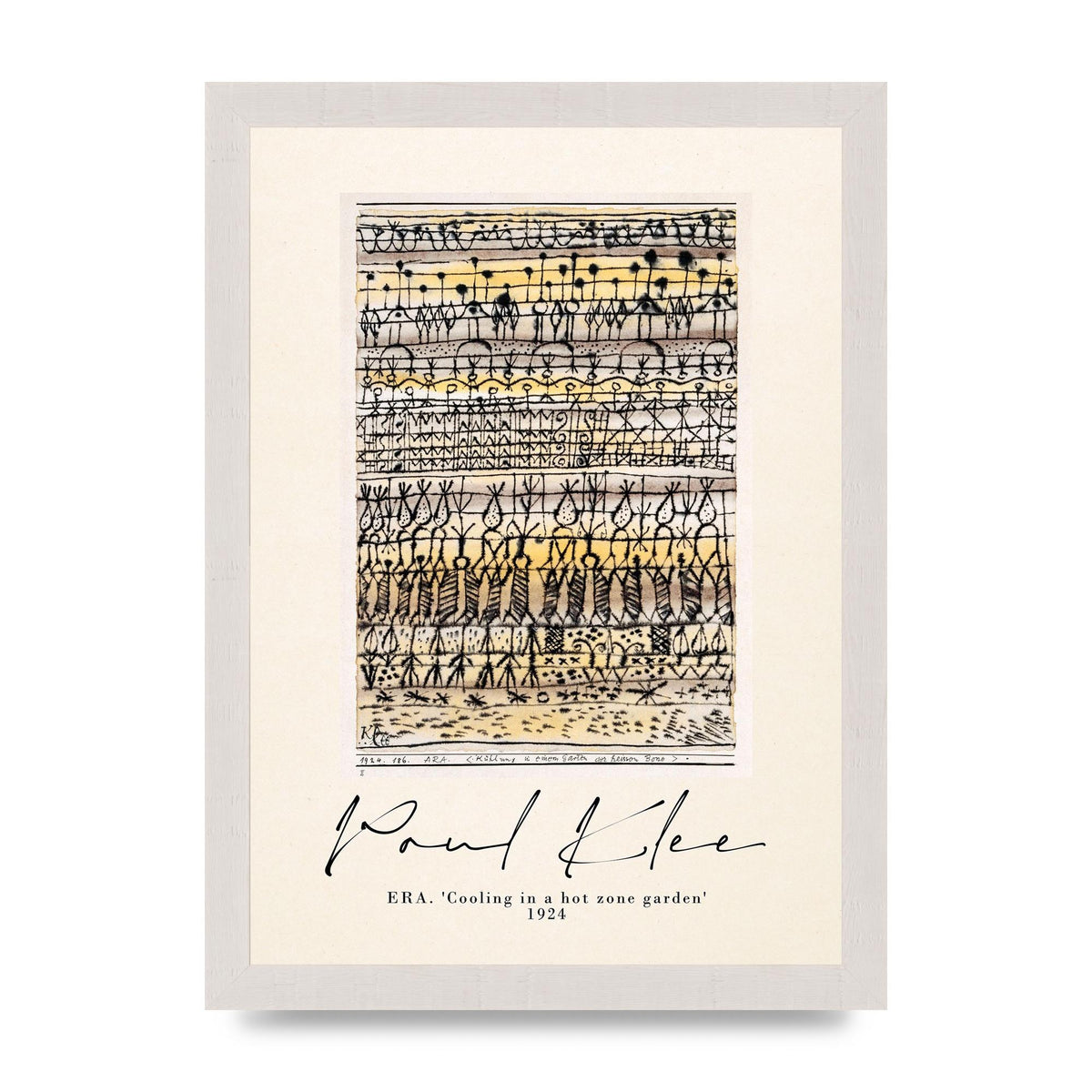 Paul Klee Era Cooling In A Hot Zone Garden 1924 Wall Art - A4 framed