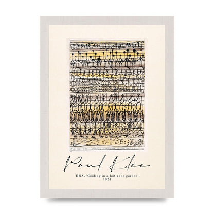 Paul Klee Era Cooling In A Hot Zone Garden 1924 Wall Art - A4 framed