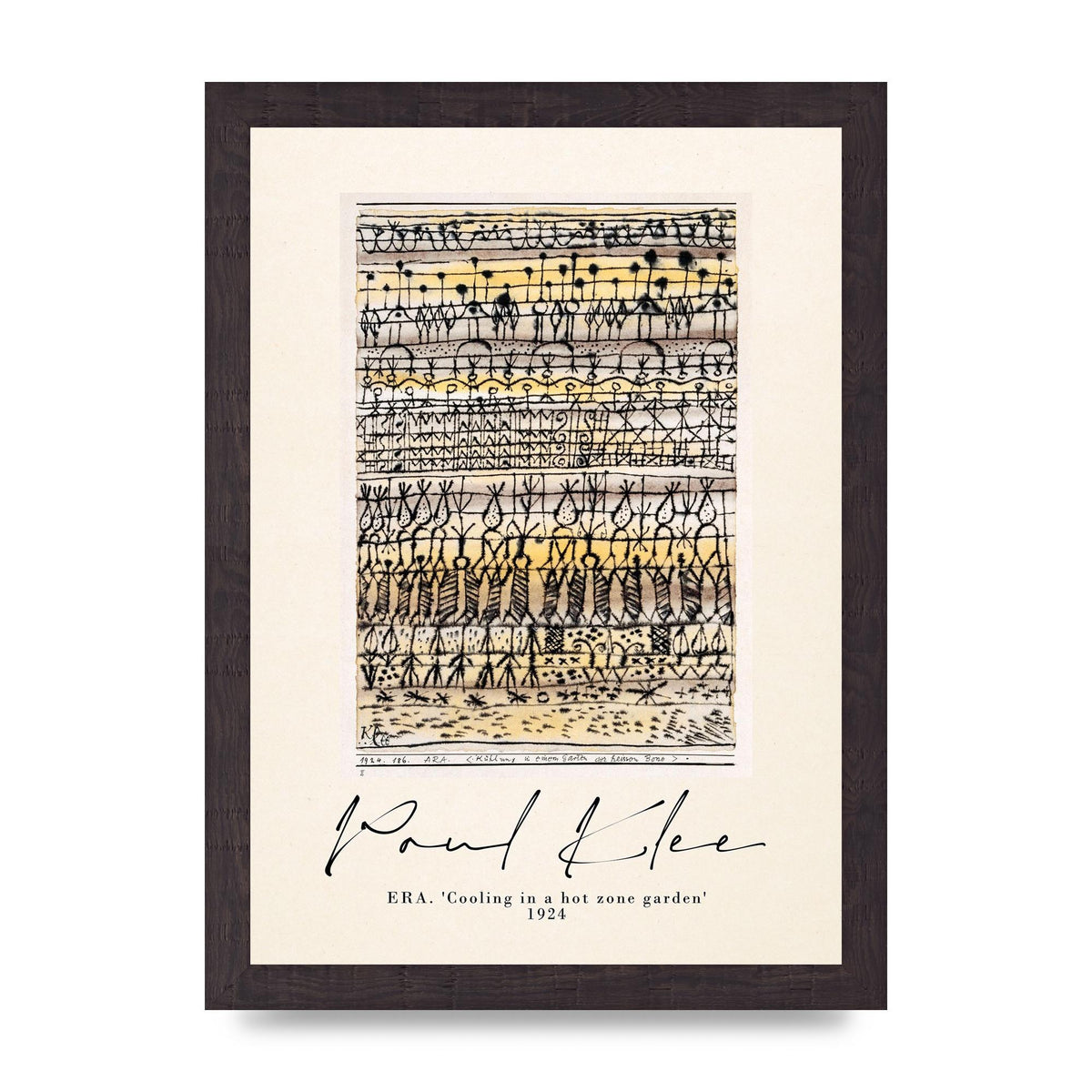 Paul Klee Era Cooling In A Hot Zone Garden 1924 Wall Art - A4 framed