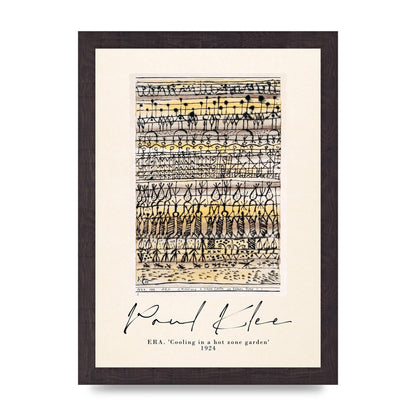 Paul Klee Era Cooling In A Hot Zone Garden 1924 Wall Art - A4 framed