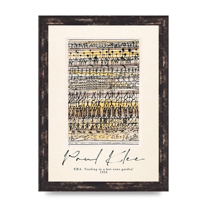 Paul Klee Era Cooling In A Hot Zone Garden 1924 Wall Art - A4 framed