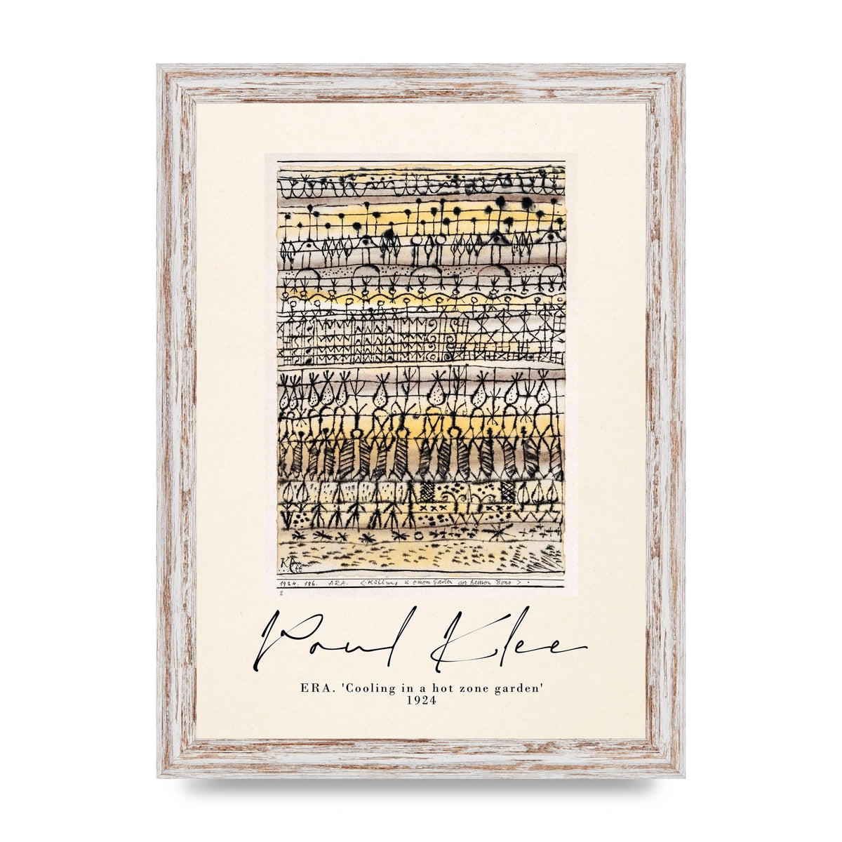 Paul Klee Era Cooling In A Hot Zone Garden 1924 Wall Art - A4 framed