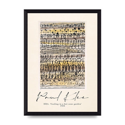 Paul Klee Era Cooling In A Hot Zone Garden 1924 Wall Art - A4 framed