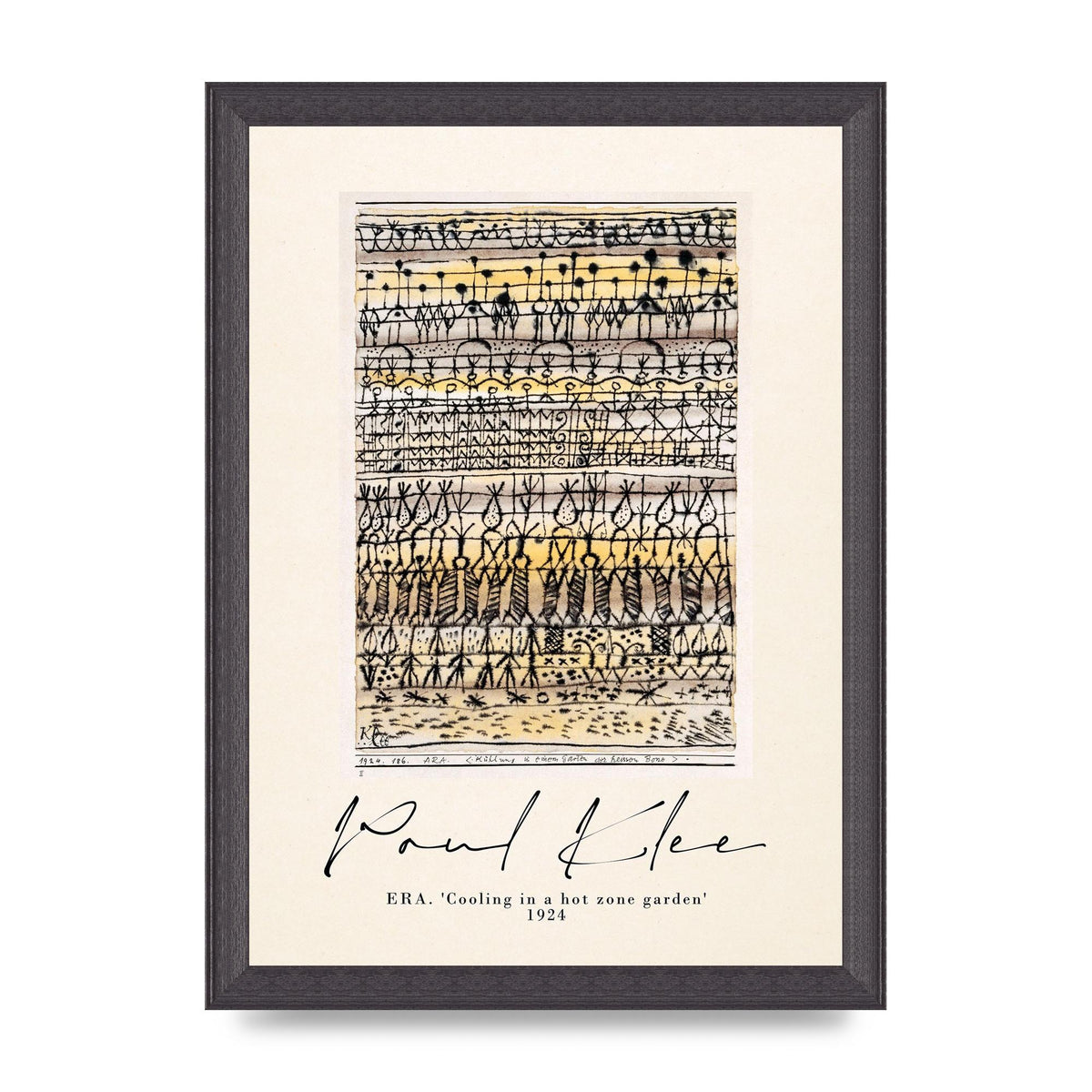 Paul Klee Era Cooling In A Hot Zone Garden 1924 Wall Art - A4 framed
