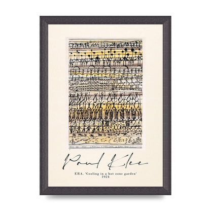 Paul Klee Era Cooling In A Hot Zone Garden 1924 Wall Art - A4 framed
